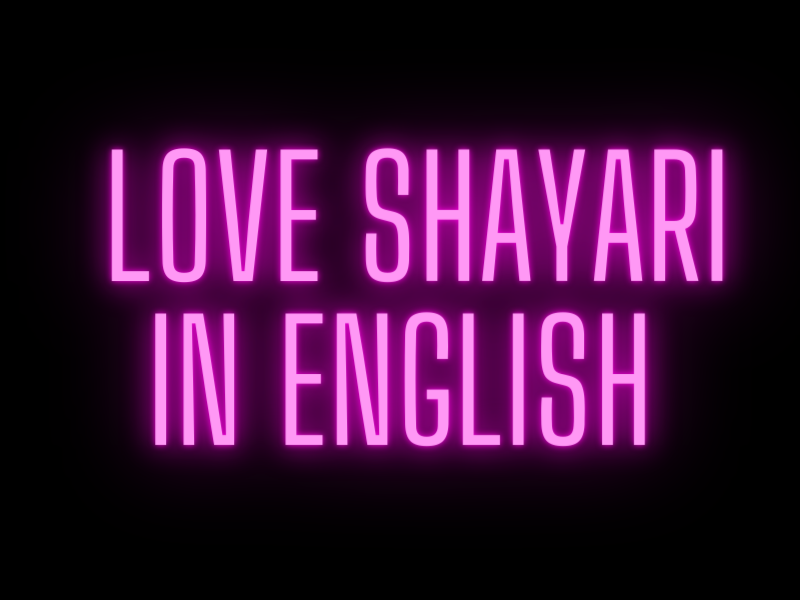 Love shayari in english